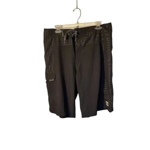 Ocean current men’s black swim trunks board shorts athletic 34
